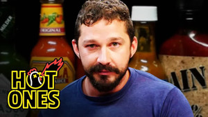 Shia LaBeouf Sheds a Tear While Eating Spicy Wings